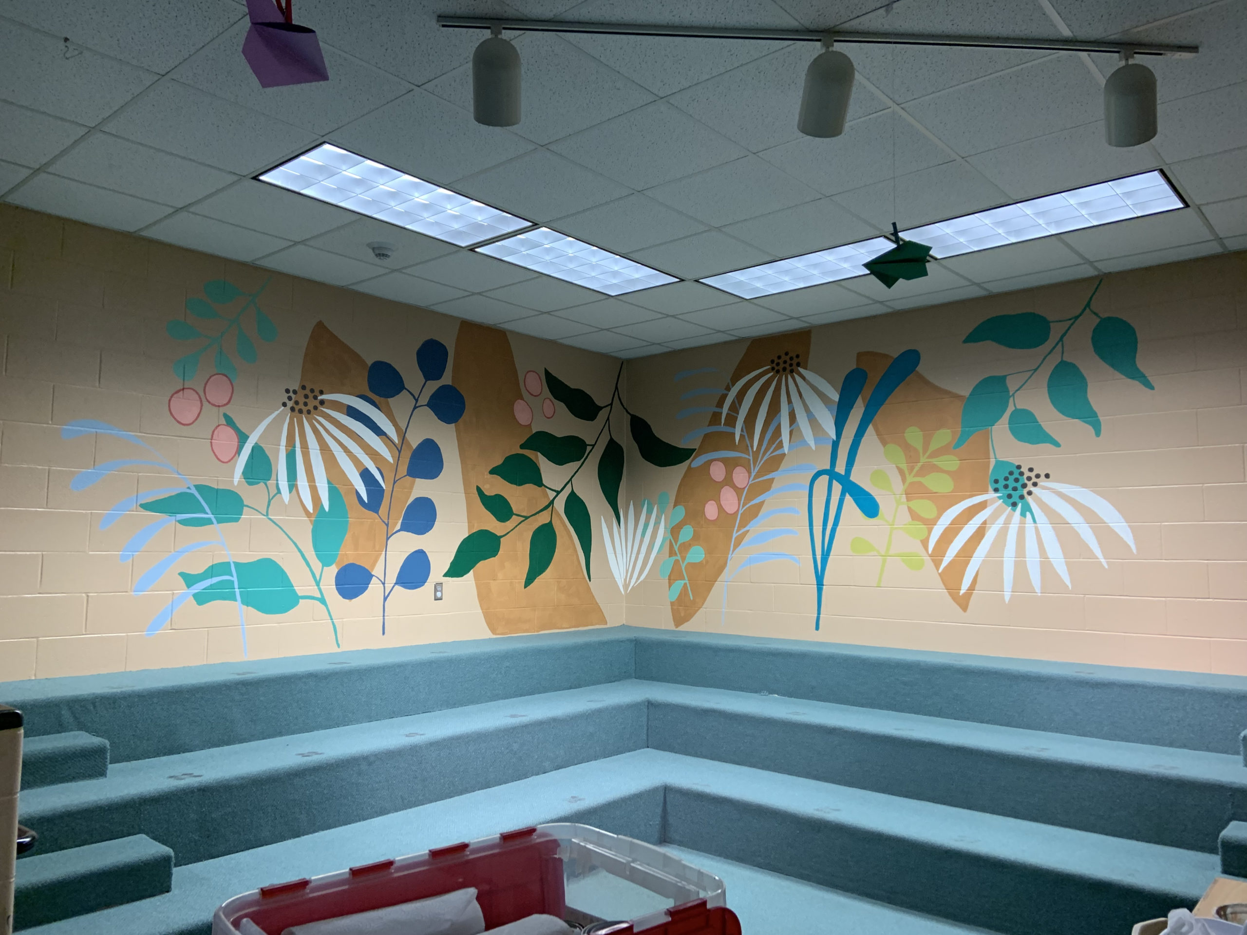 Mural painted by our members for Kerrick Elementary
