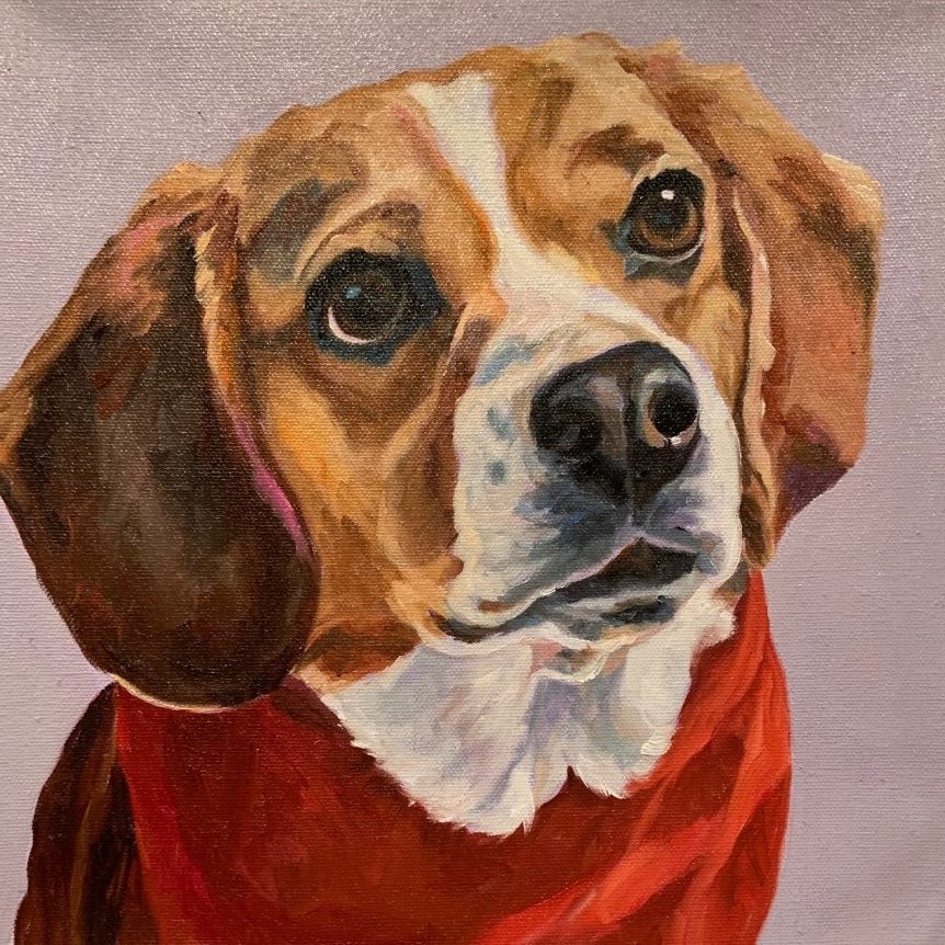 Toby Painting by Micki Thomas